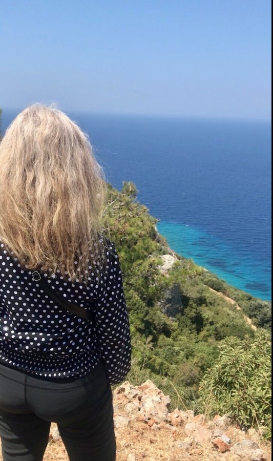 I was in Türkiye for a month lady year. in this photo, I’m staring out across the sea at Greece.