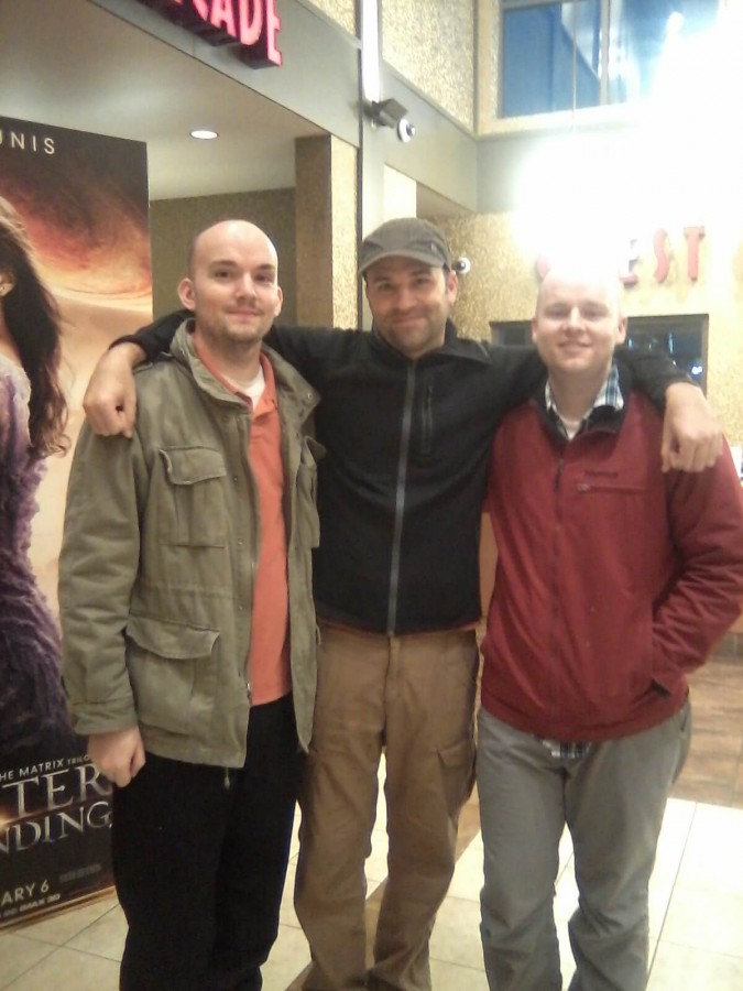 At the movie theater with my brothers (I'm on the far left)