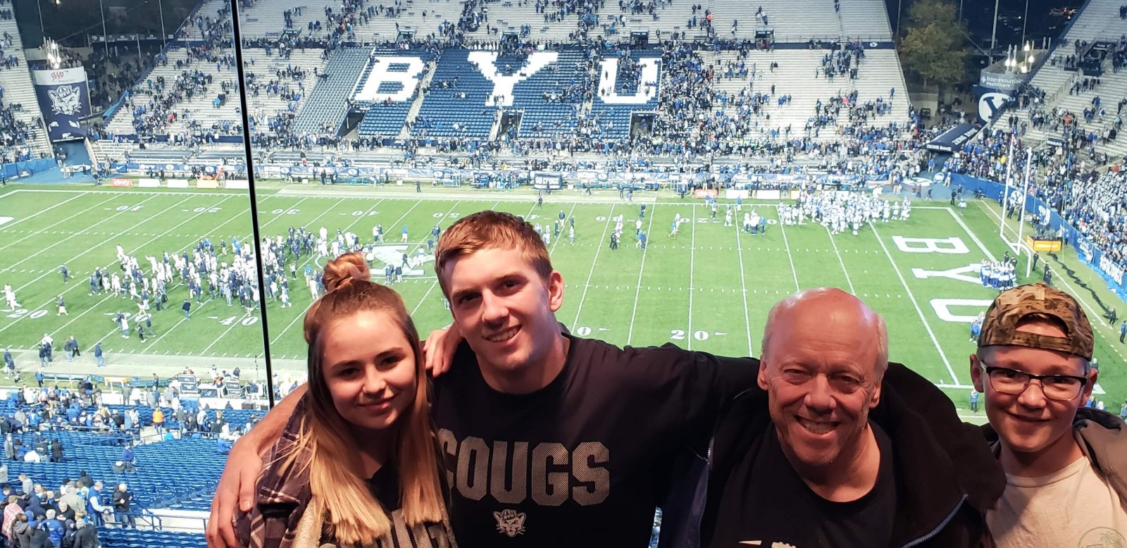 One time opportunity to enjoy a BYU football game in a private lodge at Lavell Edwards Stadium with family and friends