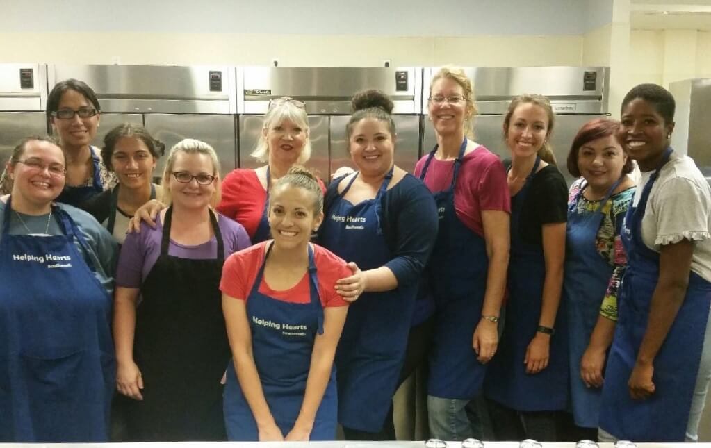 Some Relief Society gals serving lunch at Ronald McDonald House