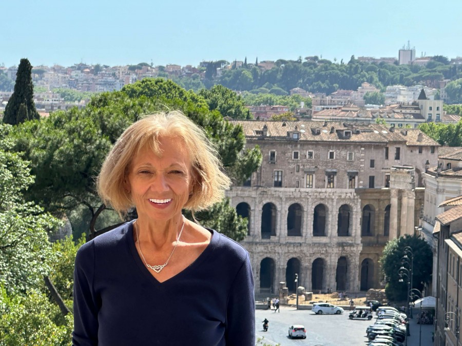 Rome overlooking the Colosseum.