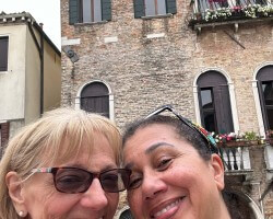 With my daughter in Tuscany.