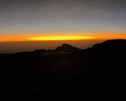 Sunrise from the top of Mt Kilimanjaro