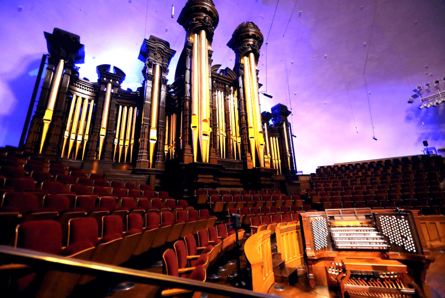 Salt Lake Tabernacle organ with its thousands of pipes inside the historic Tabernacle in Salt Lake City, Utah. Salt Lake Tabernacle organ with its thousands of pipes inside the historic Tabernacle in Salt Lake City, Utah.