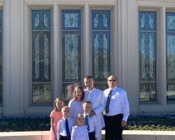 My oldest son and his new family at the temple