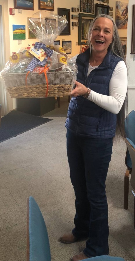 Attended a Chamber of Commerce luncheon and won a prize!