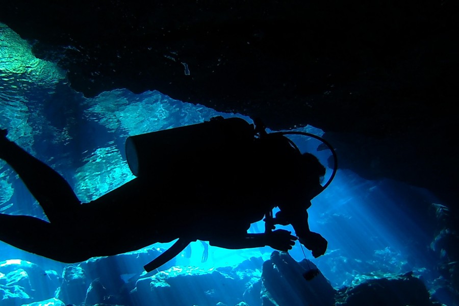 Cenote (cavern) Diving in Cozumel