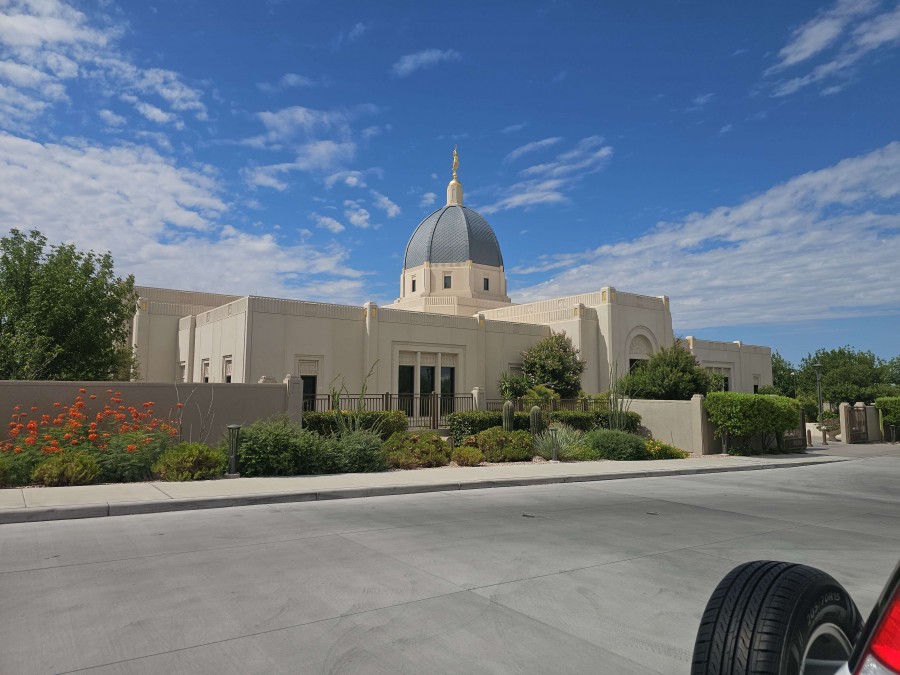 At the Tucson Arizona Temple. August 15, 2025.