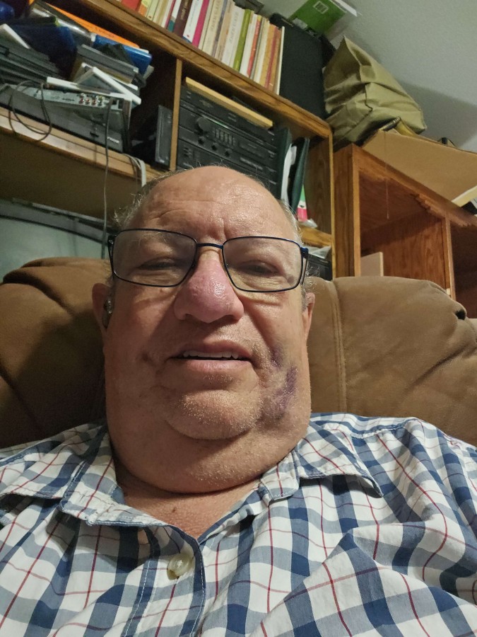 Relaxing at home.