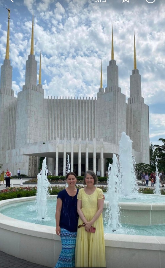 At the DC Temple dedication my daughter and I worked to help the visitors as they toured.