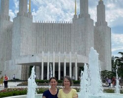 At the DC Temple dedication my daughter and I worked to help the visitors as they toured.