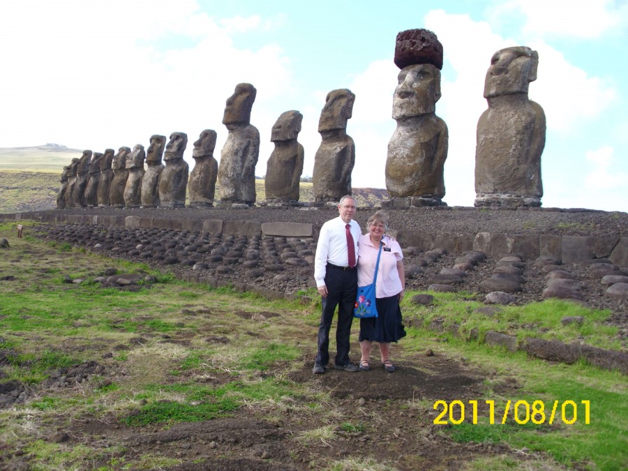 Rosemary and I on Easter Island