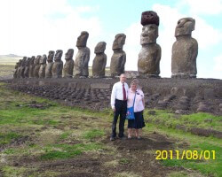 Rosemary and I on Easter Island
