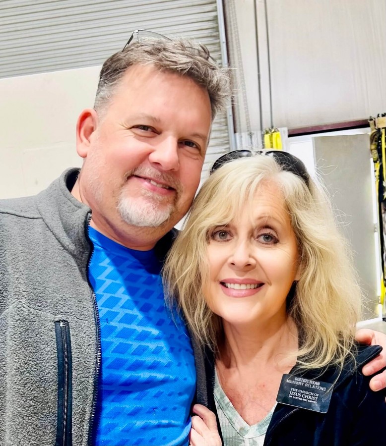 Me with my son, just after he put my missionary tag on me for the very first time. That was a happy day!