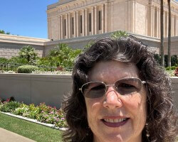 I love to smile but here’s a half hardy smile. Should have been my 45th wedding anniversary so I decided to spend it in the Mesa AZ temple where it started. June 2025.
